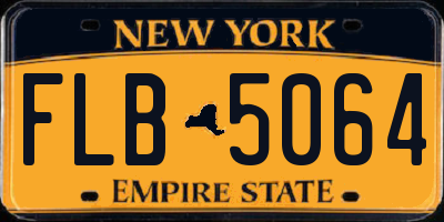 NY license plate FLB5064