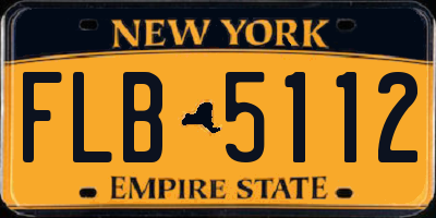 NY license plate FLB5112