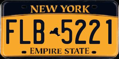 NY license plate FLB5221