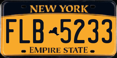 NY license plate FLB5233