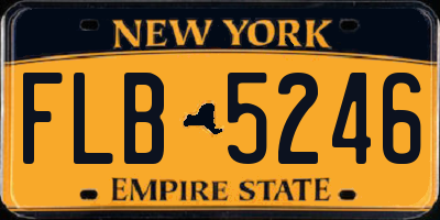 NY license plate FLB5246