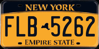 NY license plate FLB5262