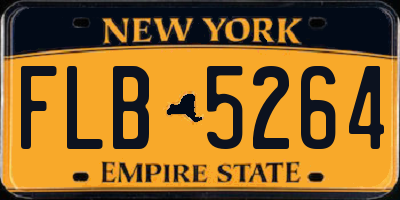 NY license plate FLB5264