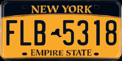 NY license plate FLB5318
