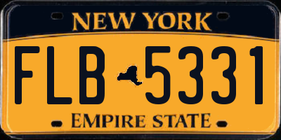 NY license plate FLB5331