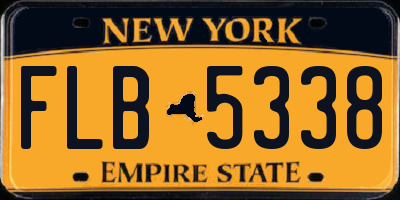 NY license plate FLB5338
