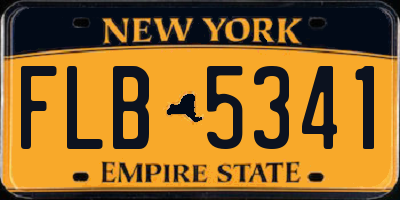 NY license plate FLB5341