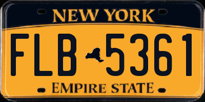 NY license plate FLB5361