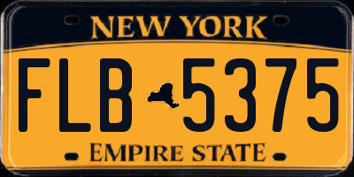 NY license plate FLB5375