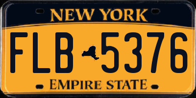 NY license plate FLB5376