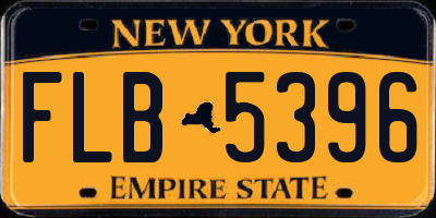NY license plate FLB5396