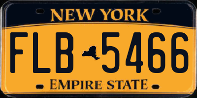NY license plate FLB5466