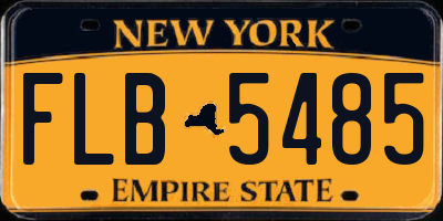 NY license plate FLB5485