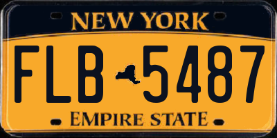NY license plate FLB5487