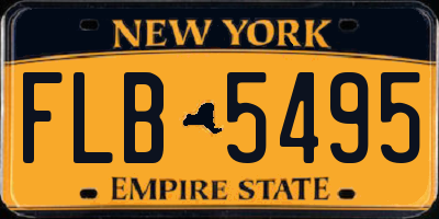 NY license plate FLB5495