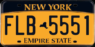 NY license plate FLB5551