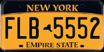 NY license plate FLB5552