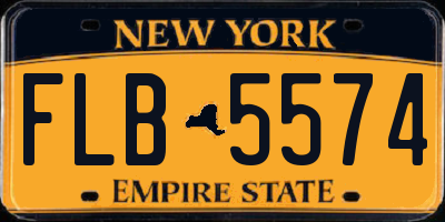NY license plate FLB5574