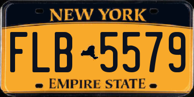 NY license plate FLB5579
