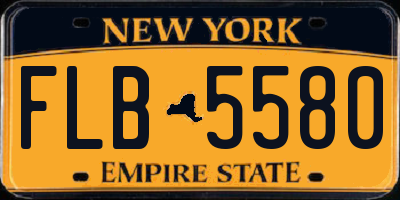 NY license plate FLB5580