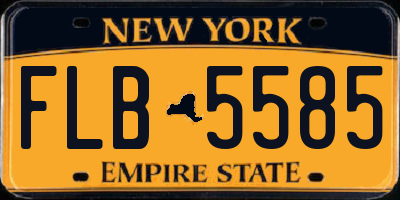 NY license plate FLB5585