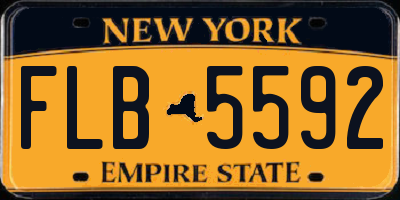 NY license plate FLB5592