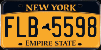 NY license plate FLB5598