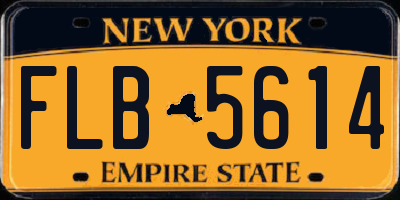 NY license plate FLB5614