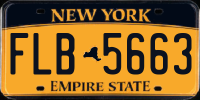 NY license plate FLB5663