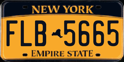 NY license plate FLB5665