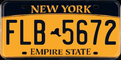 NY license plate FLB5672