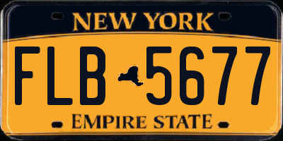 NY license plate FLB5677