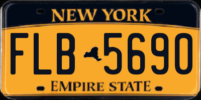 NY license plate FLB5690