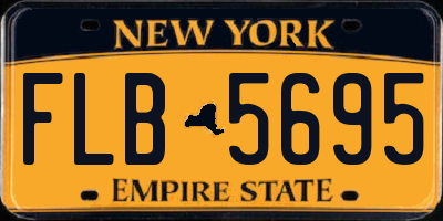 NY license plate FLB5695