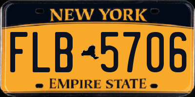 NY license plate FLB5706