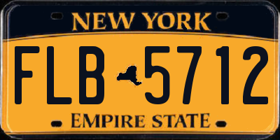 NY license plate FLB5712