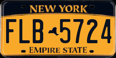 NY license plate FLB5724