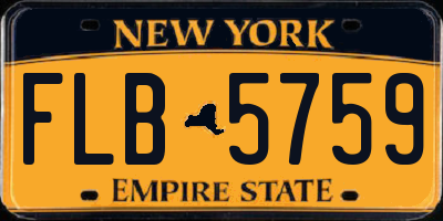 NY license plate FLB5759