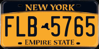 NY license plate FLB5765