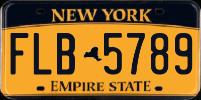 NY license plate FLB5789