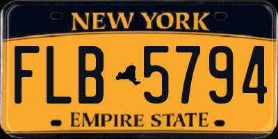 NY license plate FLB5794