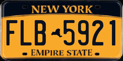 NY license plate FLB5921