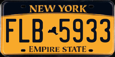 NY license plate FLB5933