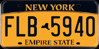 NY license plate FLB5940