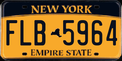 NY license plate FLB5964