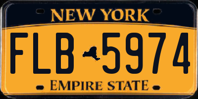 NY license plate FLB5974