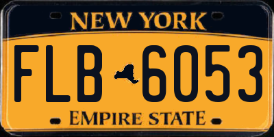 NY license plate FLB6053