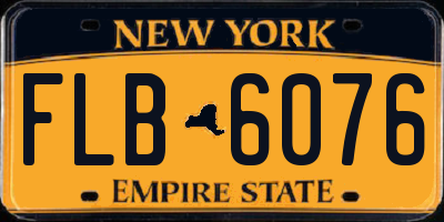 NY license plate FLB6076
