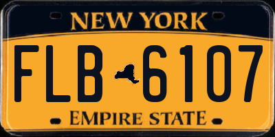 NY license plate FLB6107