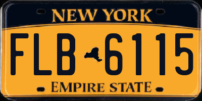 NY license plate FLB6115
